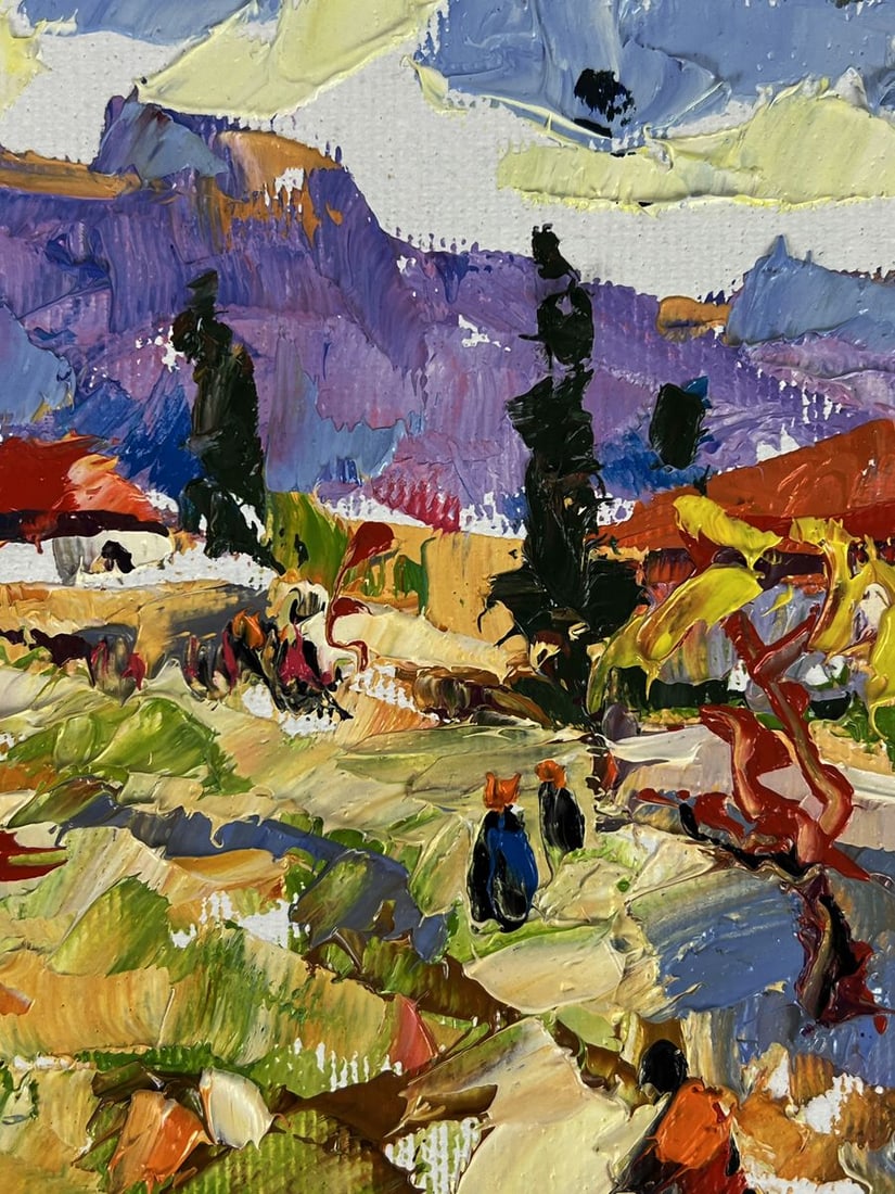 Oil painting A village by the river Oleksiy Ivanyuk - 9