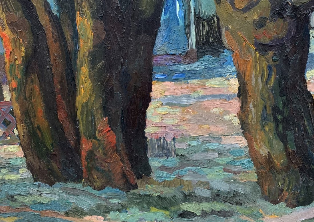 Oil painting In the summer garden Gennady Soldatov - 6