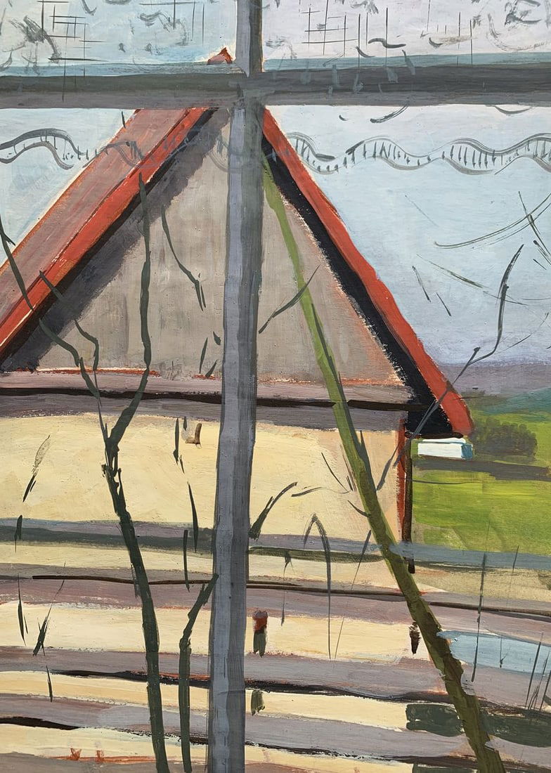 Pastel painting Overlooking the village Ivan Tsyupka - 2