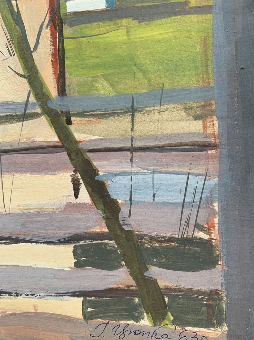 Pastel painting Overlooking the village Ivan Tsyupka - 3