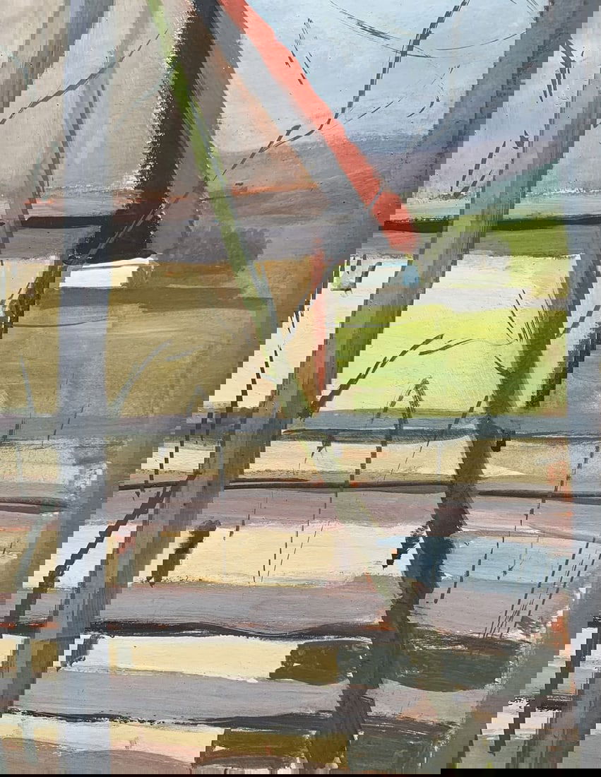 Pastel painting Overlooking the village Ivan Tsyupka - 4