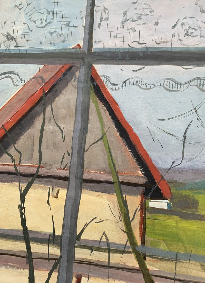 Pastel painting Overlooking the village Ivan Tsyupka - 5