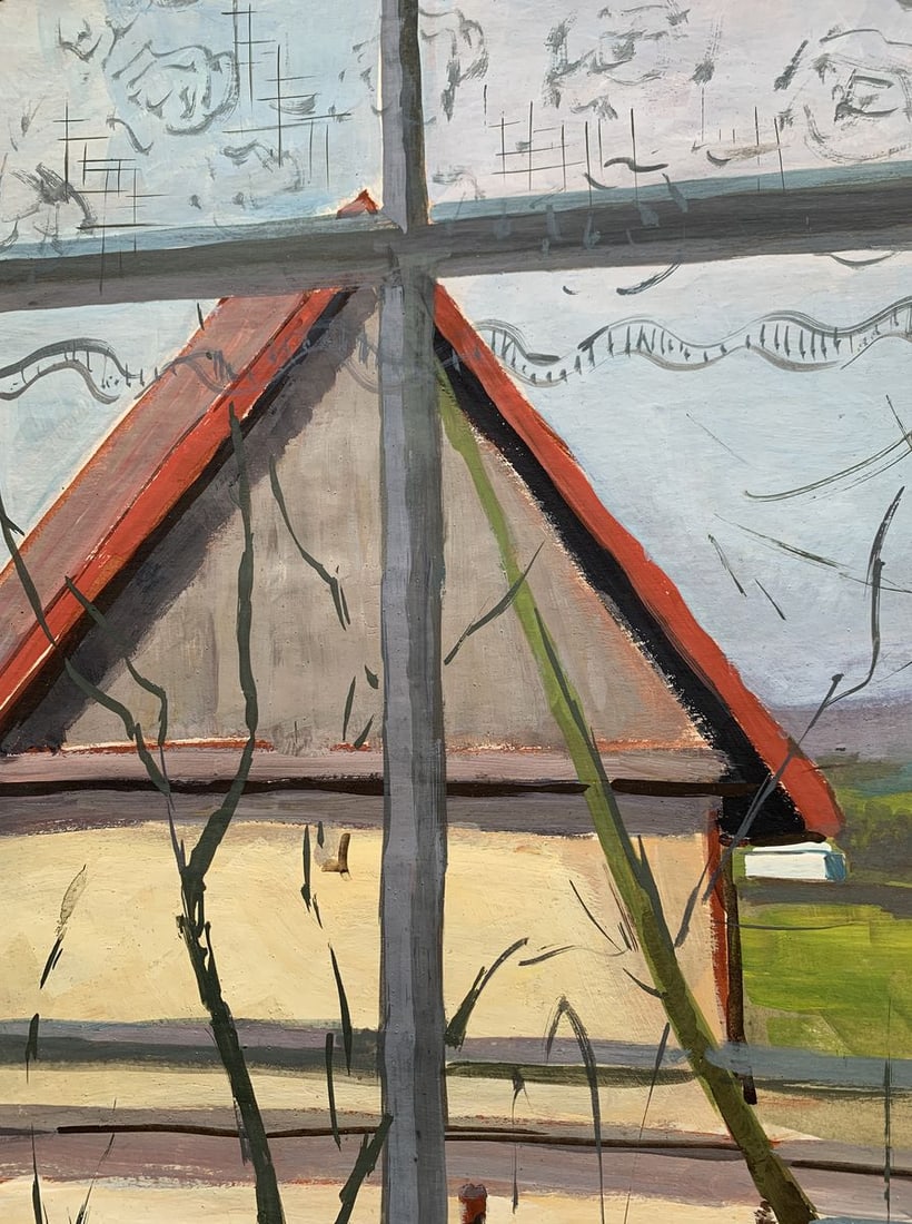 Pastel painting Overlooking the village Ivan Tsyupka - 6