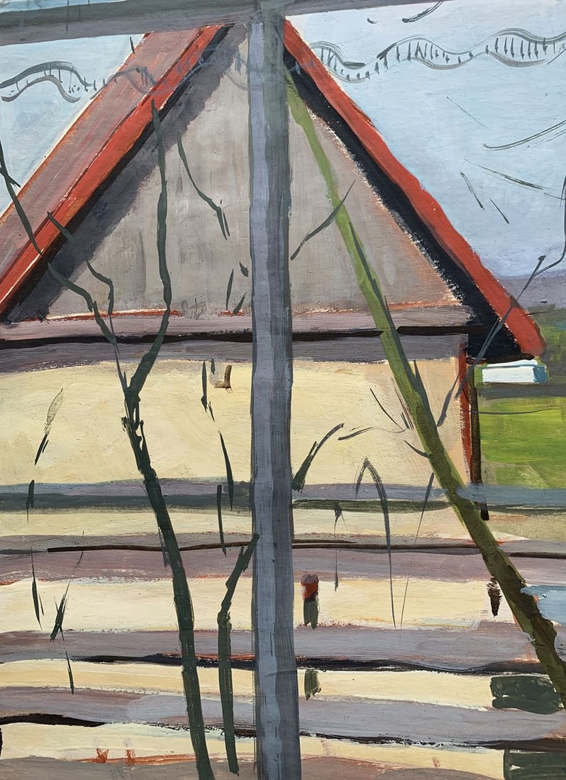 Pastel painting Overlooking the village Ivan Tsyupka - 7