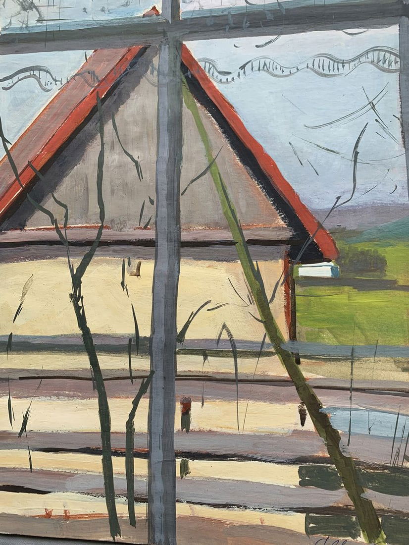 Pastel painting Overlooking the village Ivan Tsyupka - 8