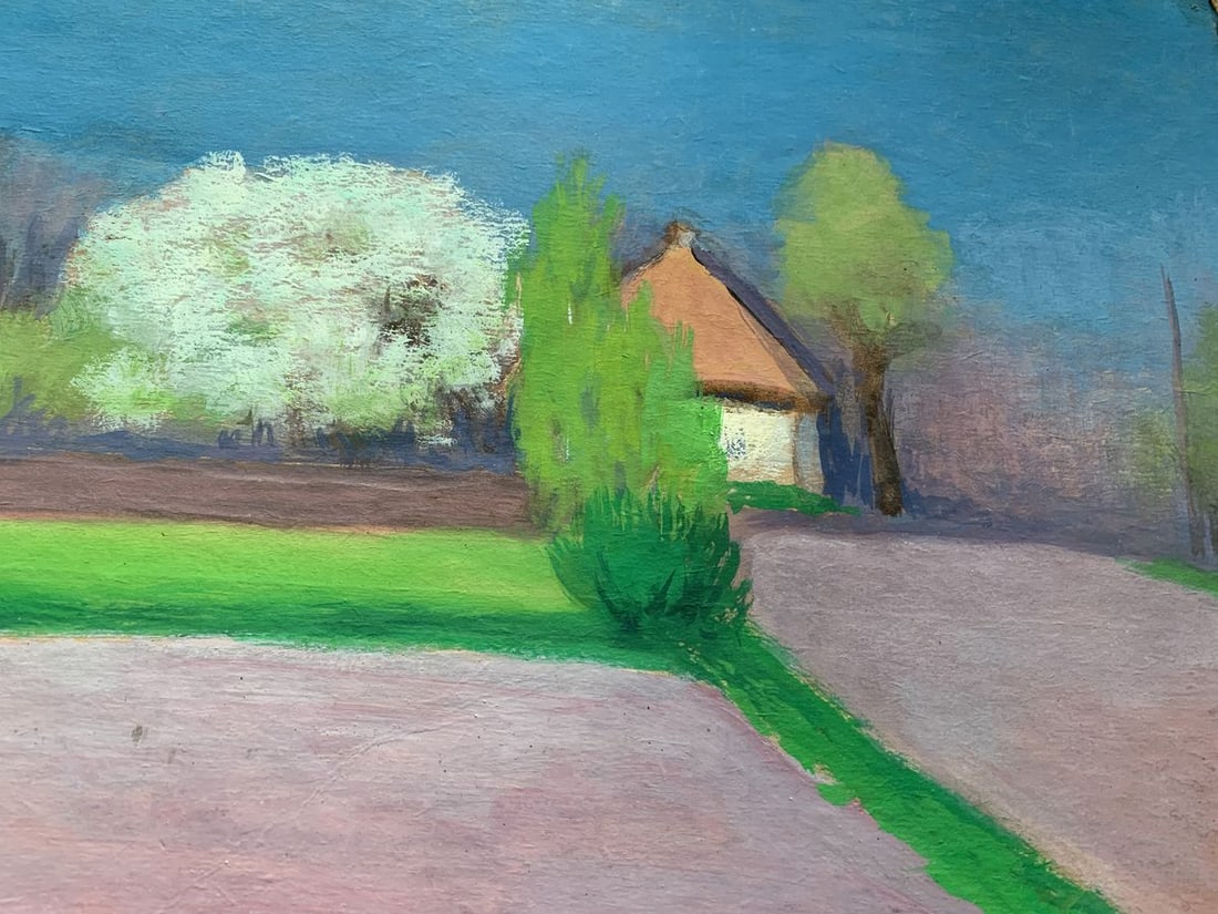 Oil painting Old house on the edge of the village Ivan Tsyupka - 4