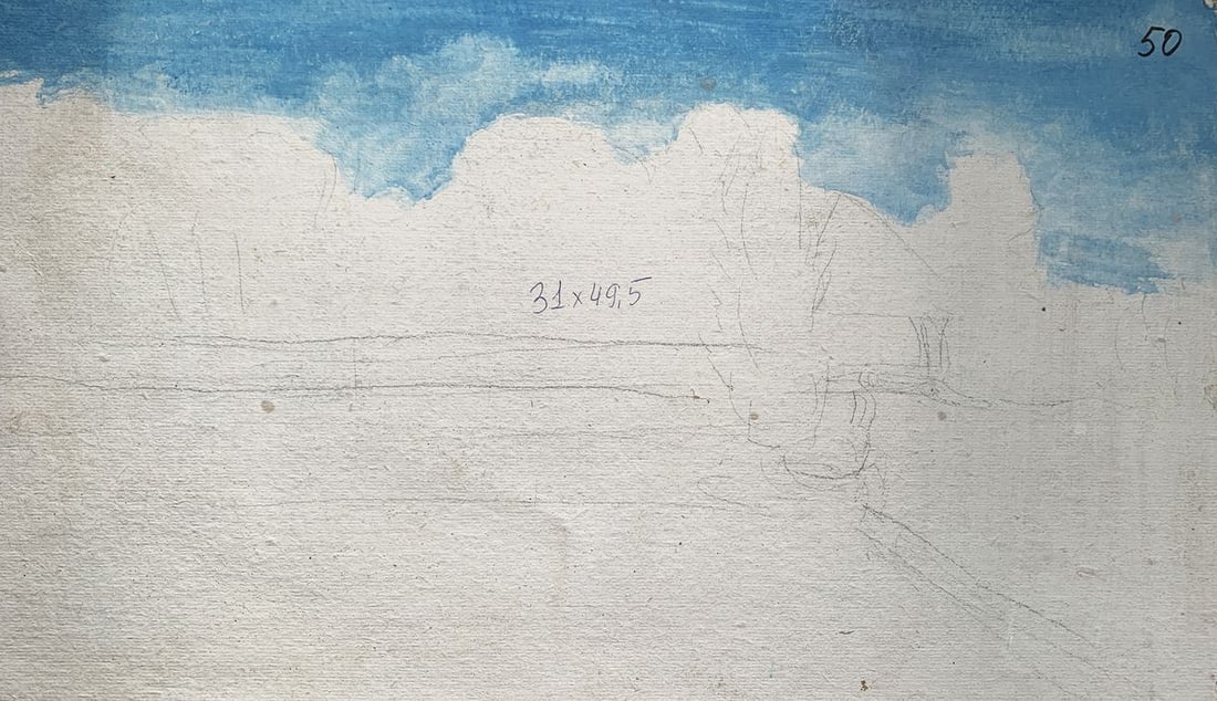 Oil painting Old house on the edge of the village Ivan Tsyupka - 9