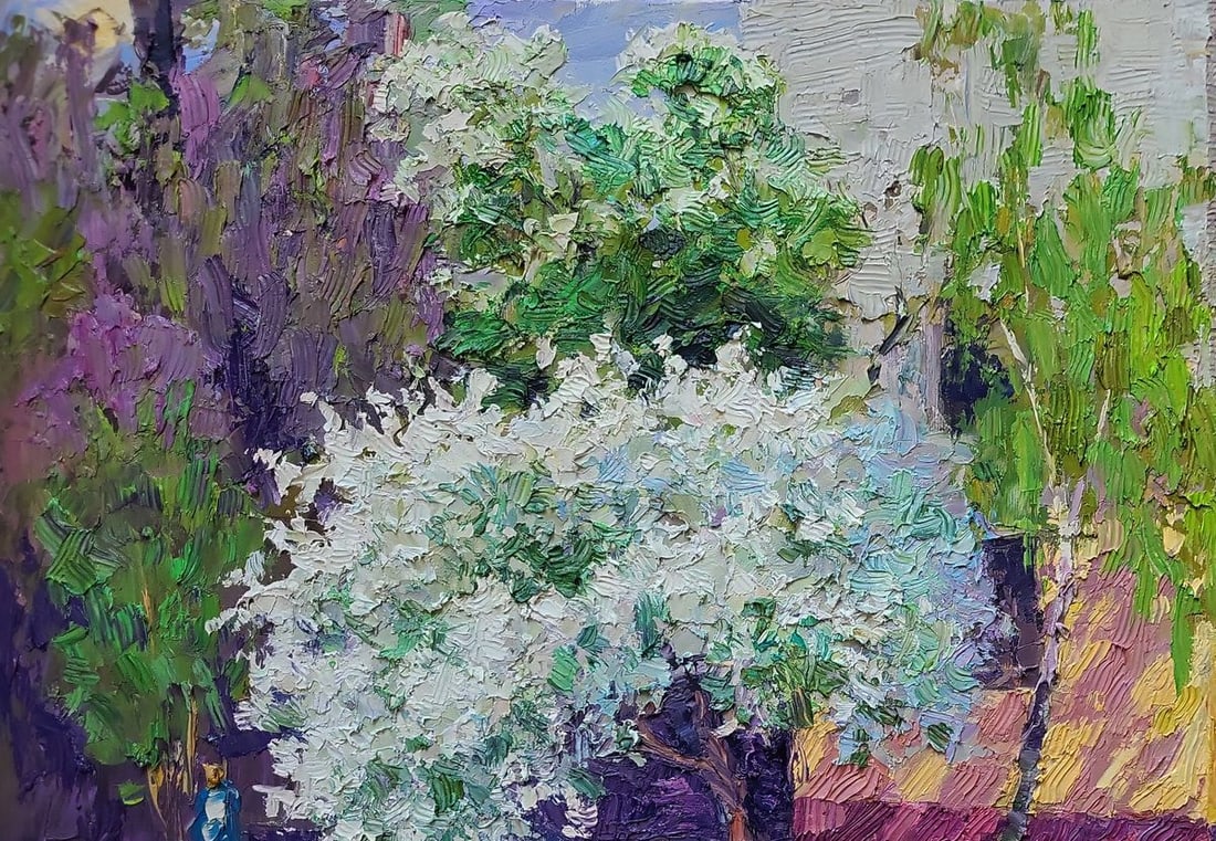 Oil painting Spring walk around the city Boris Serdyuk - 4