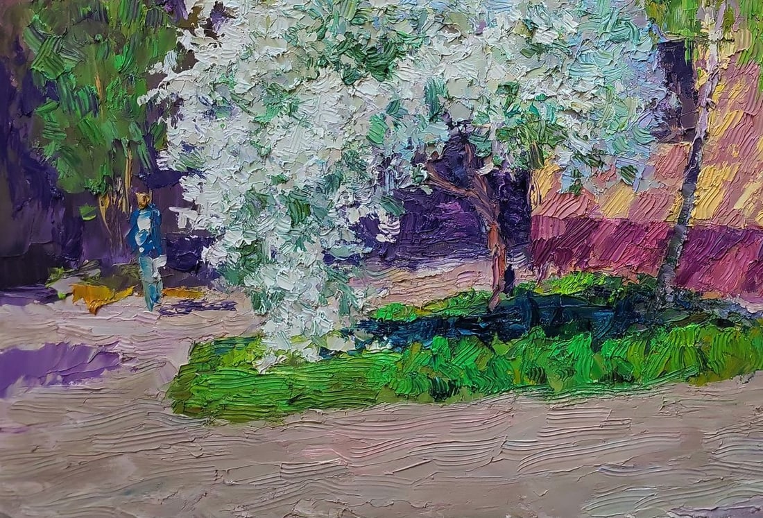 Oil painting Spring walk around the city Boris Serdyuk - 6