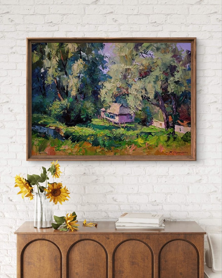 Oil painting House among greenery Boris Serdyuk - 3