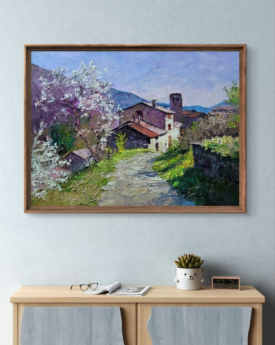 Oil painting Village in the mountains Boris Serdyuk - 2