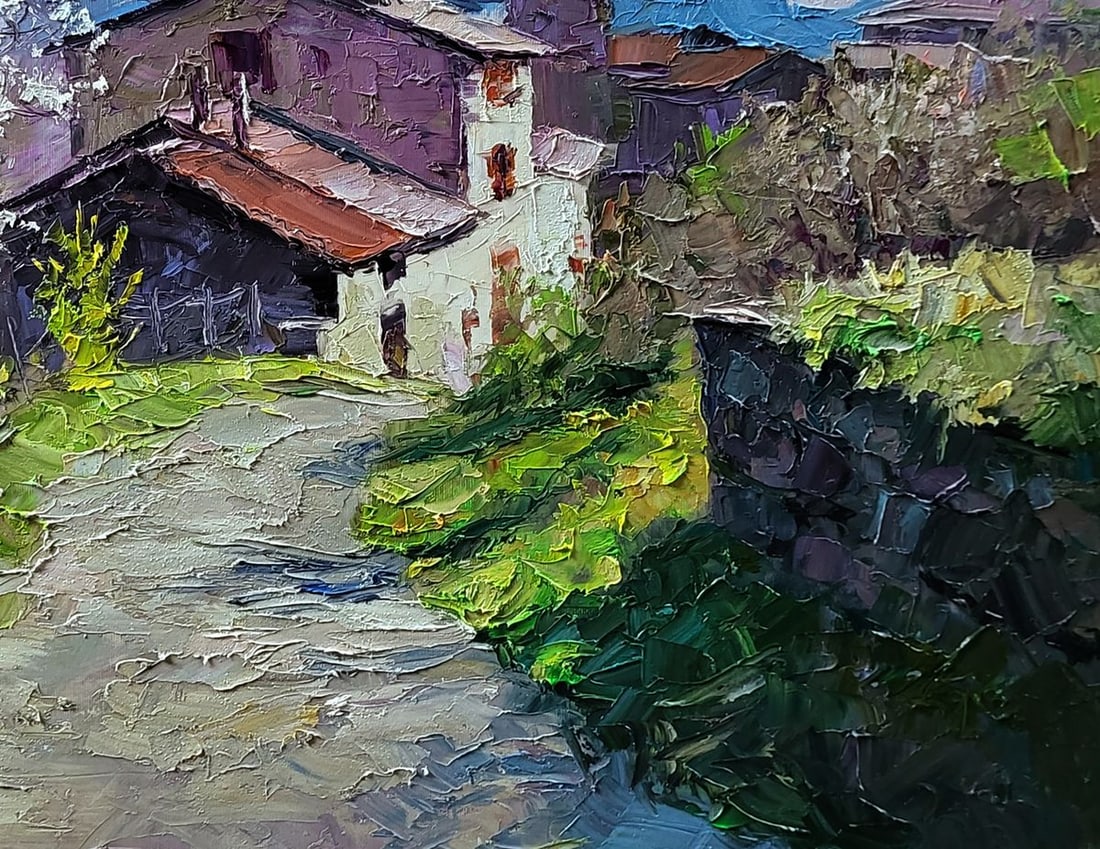 Oil painting Village in the mountains Boris Serdyuk - 4