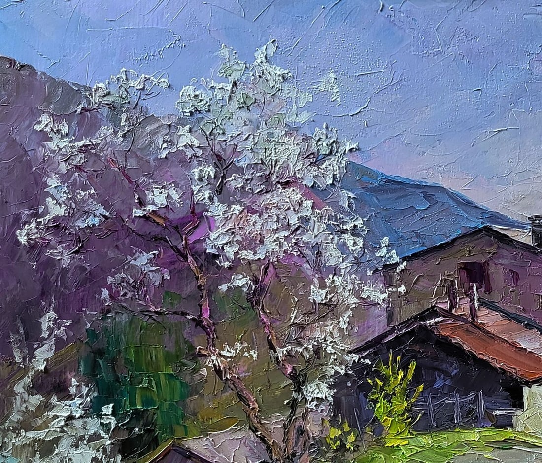 Oil painting Village in the mountains Boris Serdyuk - 6