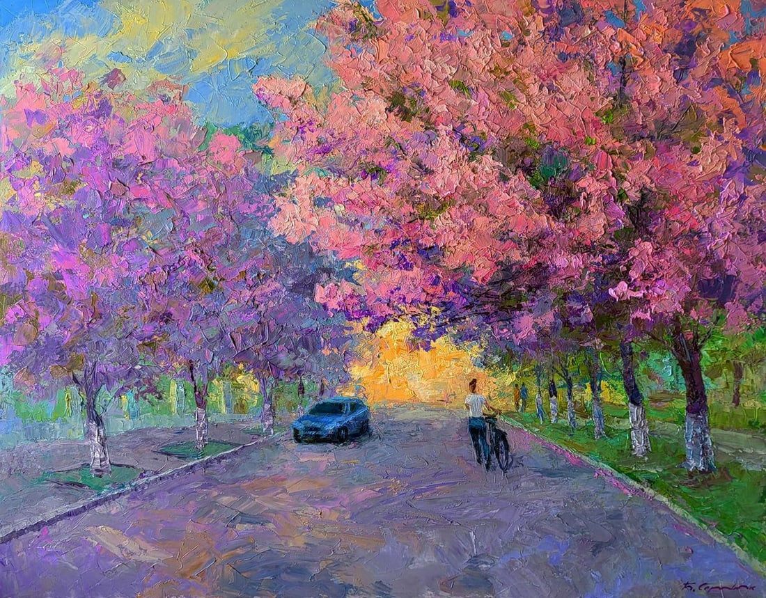 Oil painting Sakura is blooming Boris Serdyuk (1 of 8)