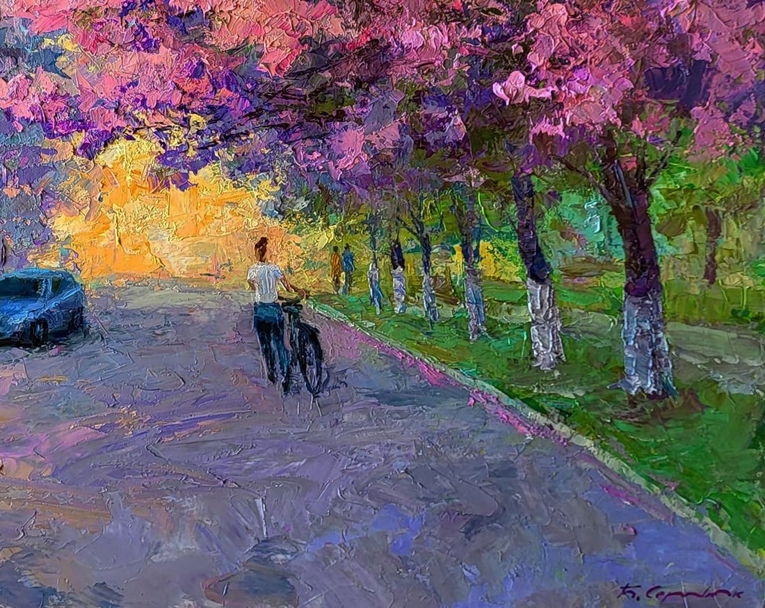 Oil painting Sakura is blooming Boris Serdyuk - 4