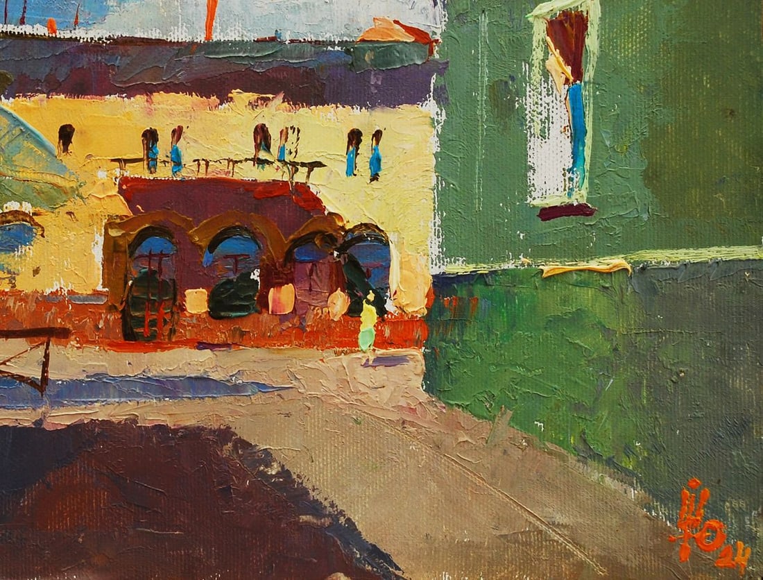 Oil painting Summer in the city Egor Shvachunov - 5