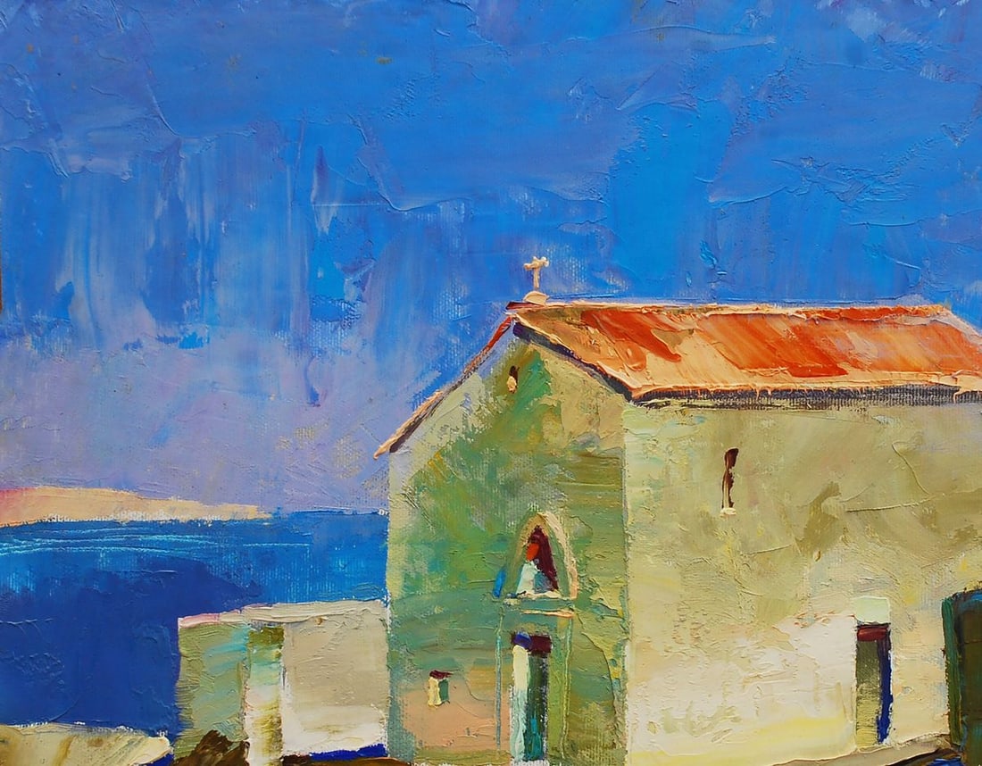 Oil painting Fortress stone the breath of time Egor Shvachunov - 2