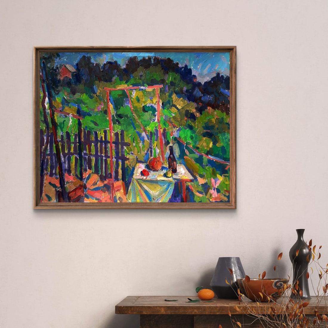 Oil painting In the garden where each leaf whispers Pavel Dobrev - 2