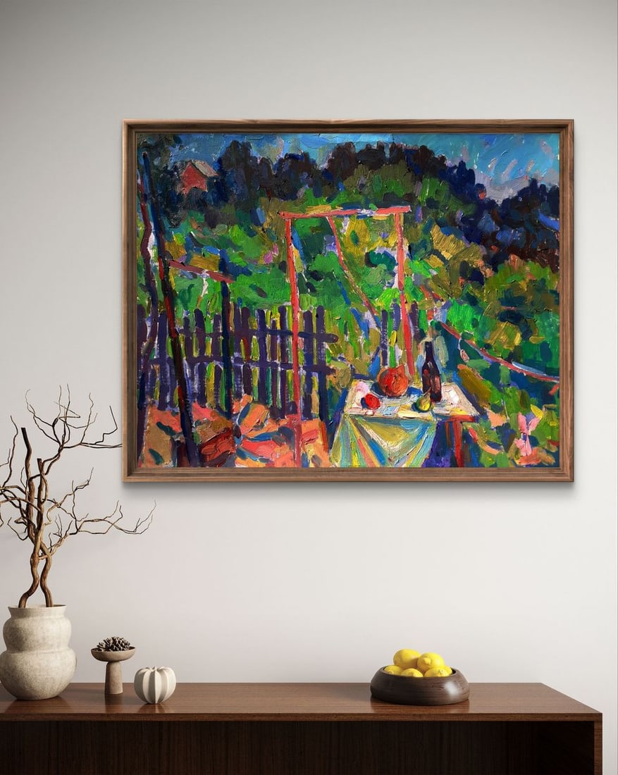 Oil painting In the garden where each leaf whispers Pavel Dobrev - 3