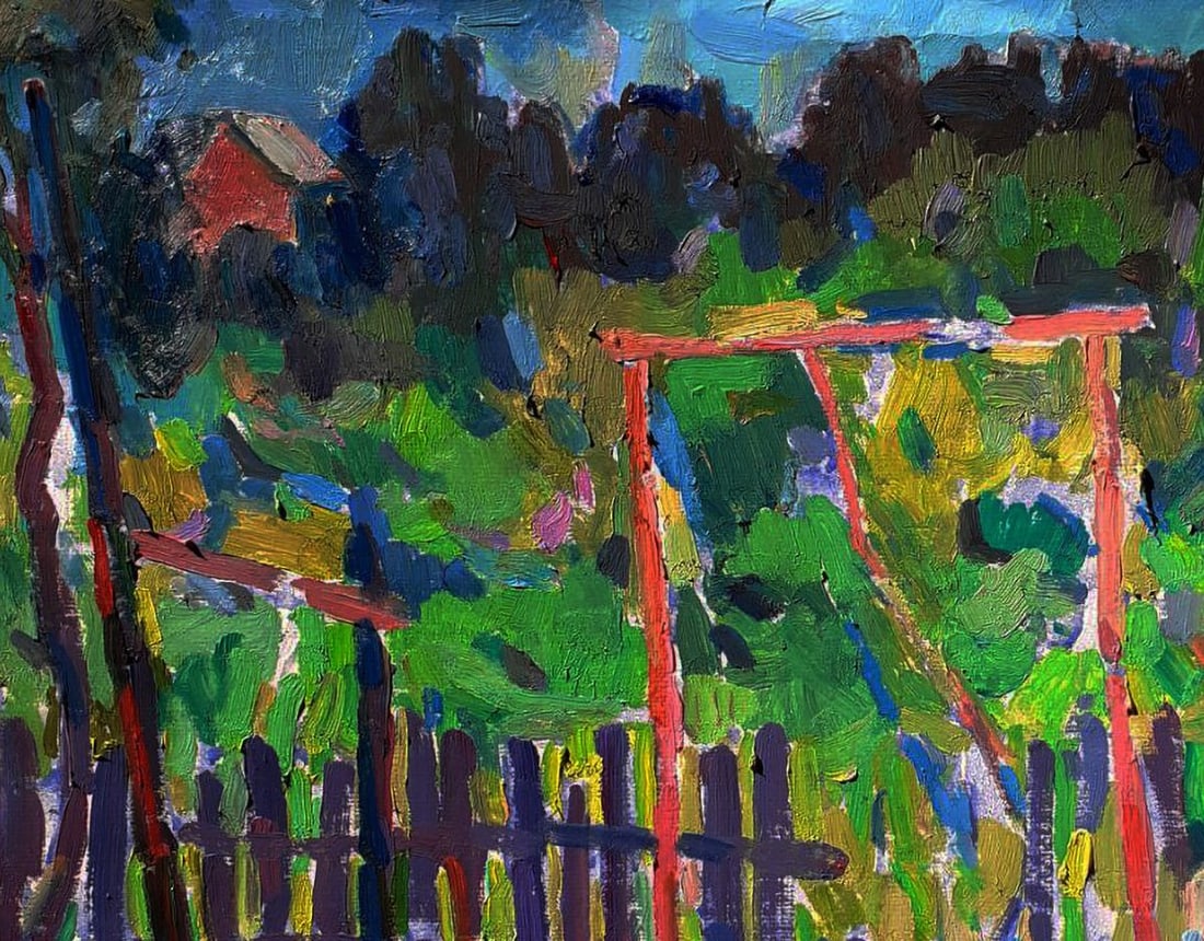 Oil painting In the garden where each leaf whispers Pavel Dobrev - 4