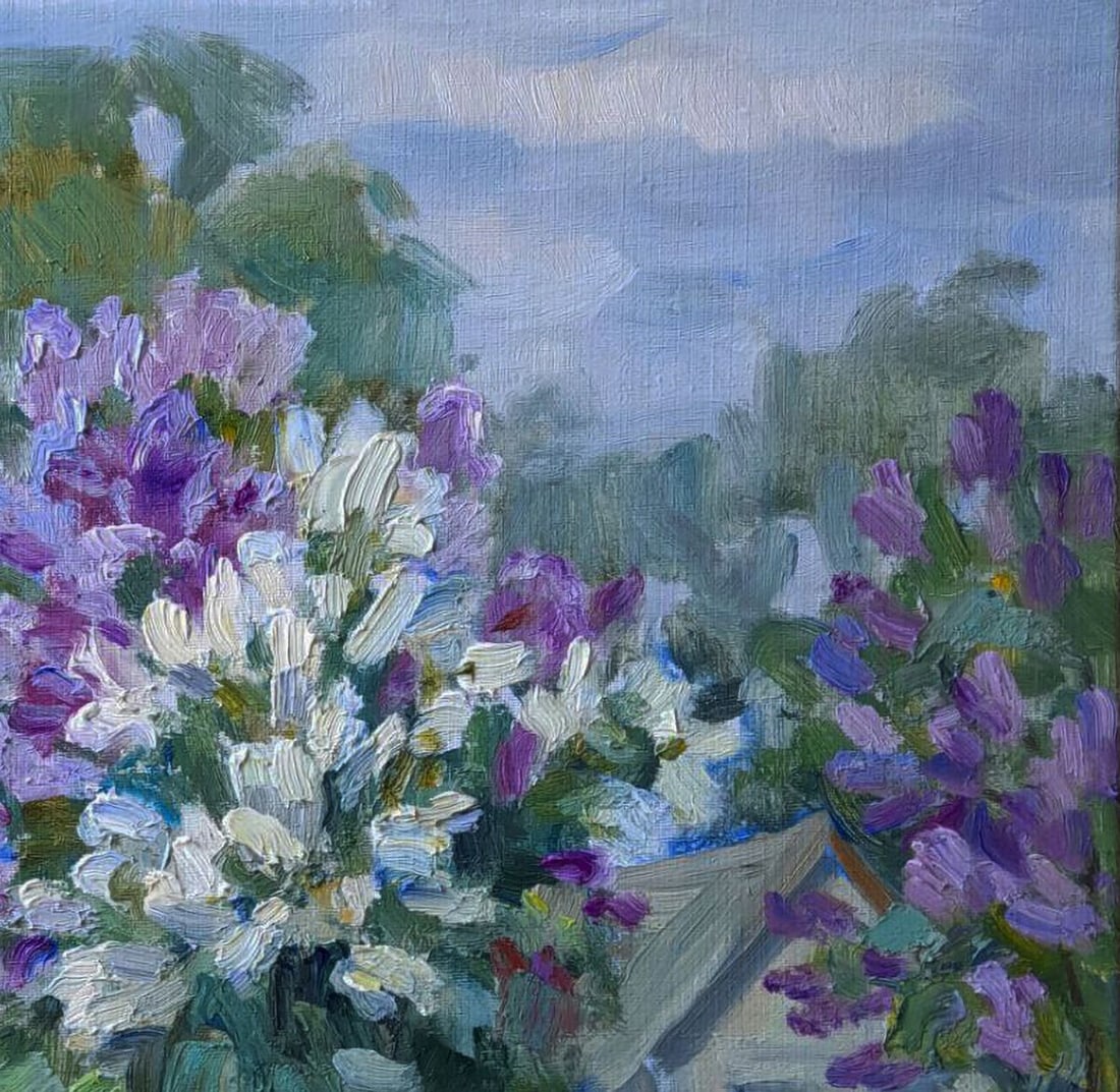 Oil painting Quiet Conversations of the village Ivan Kovalenko - 3