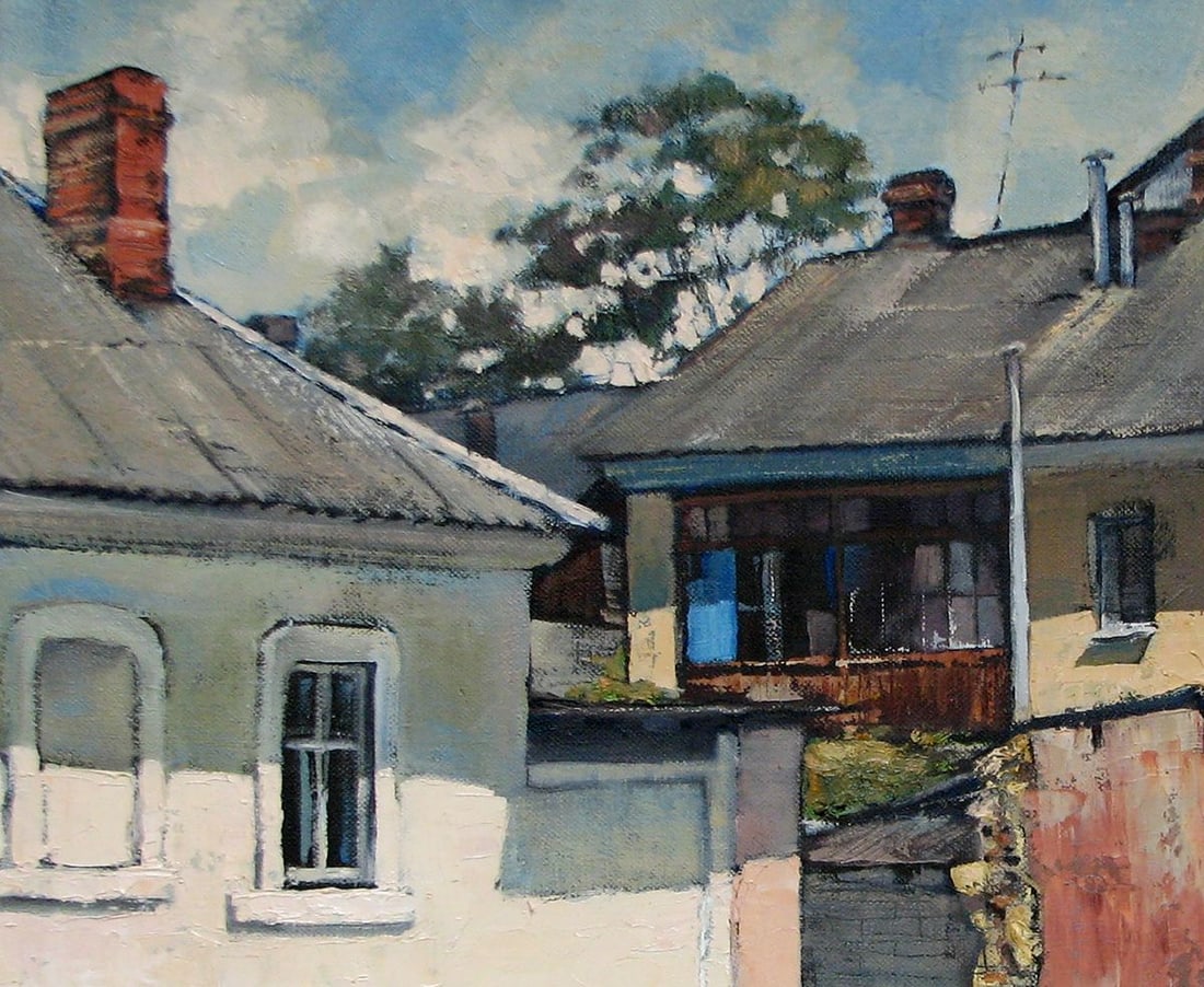 Oil painting Quiet streets of the city Oksana Osnach - 2