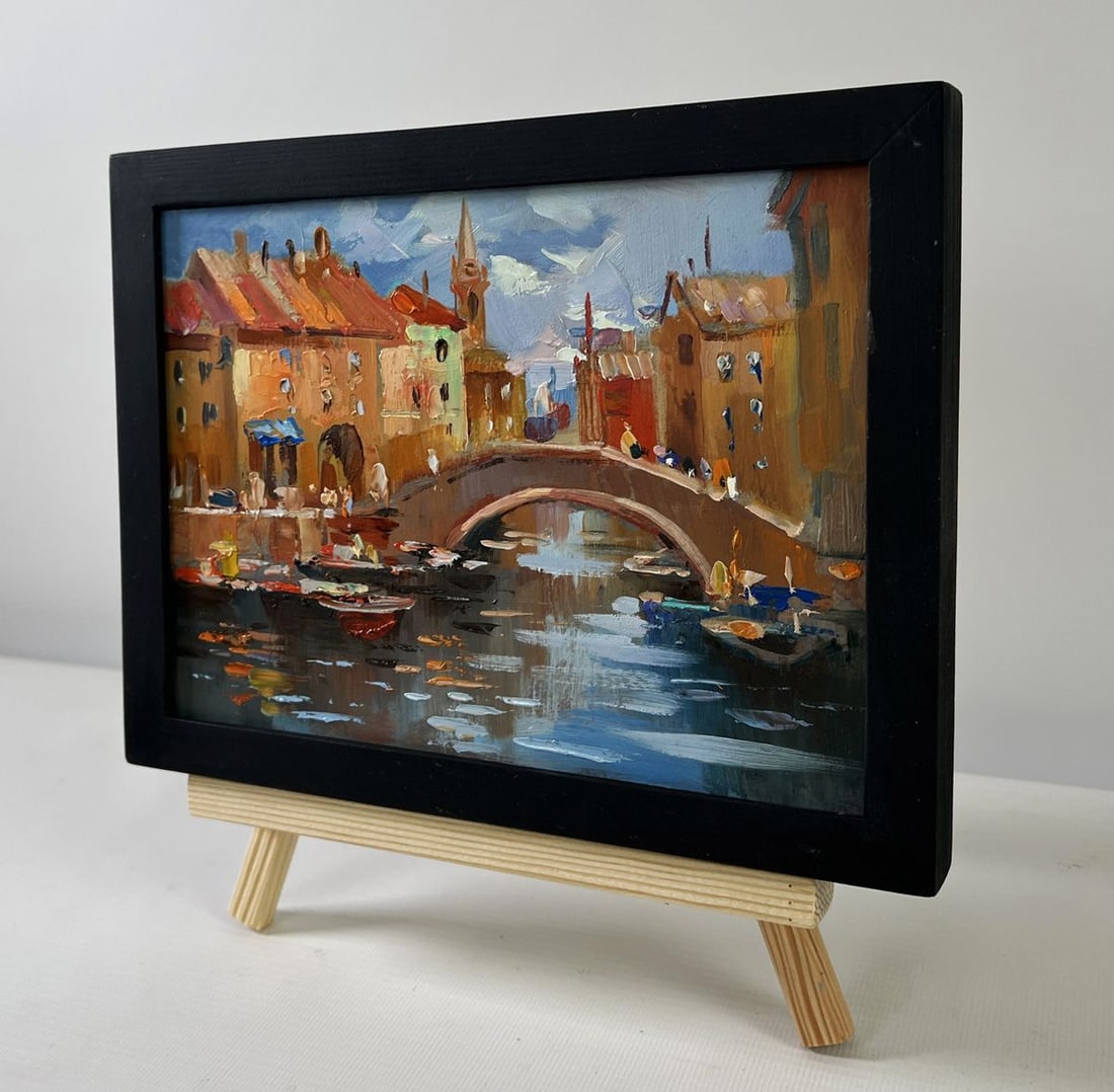 Oil painting City Central Bridge Yuriy Suprunchuk - 2