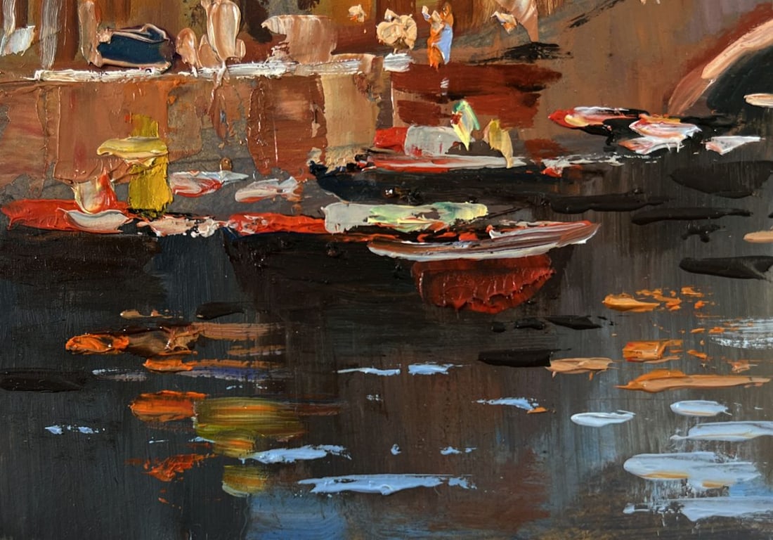 Oil painting City Central Bridge Yuriy Suprunchuk - 6