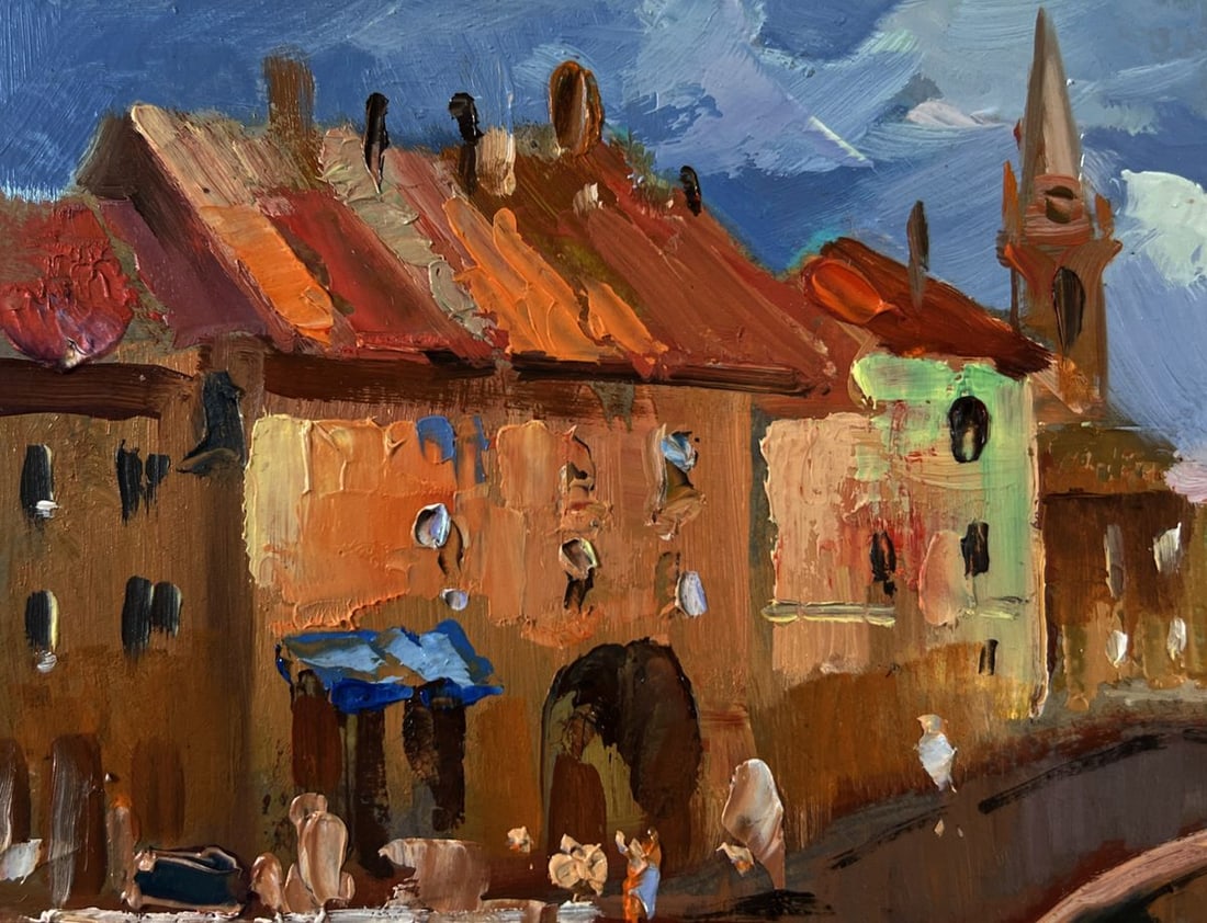 Oil painting City Central Bridge Yuriy Suprunchuk - 7