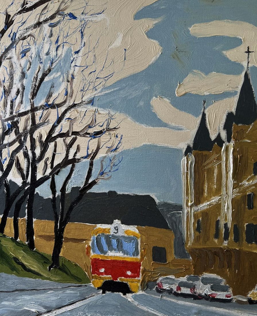 Oil painting Central city street Oleksandr Gukalov - 5