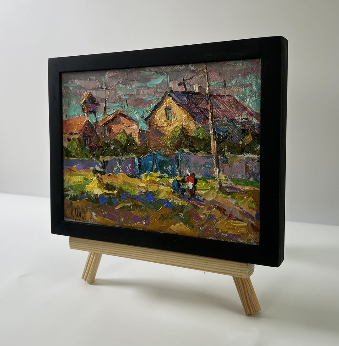 Oil painting On a village street Oleksiy Ivanyuk - 2