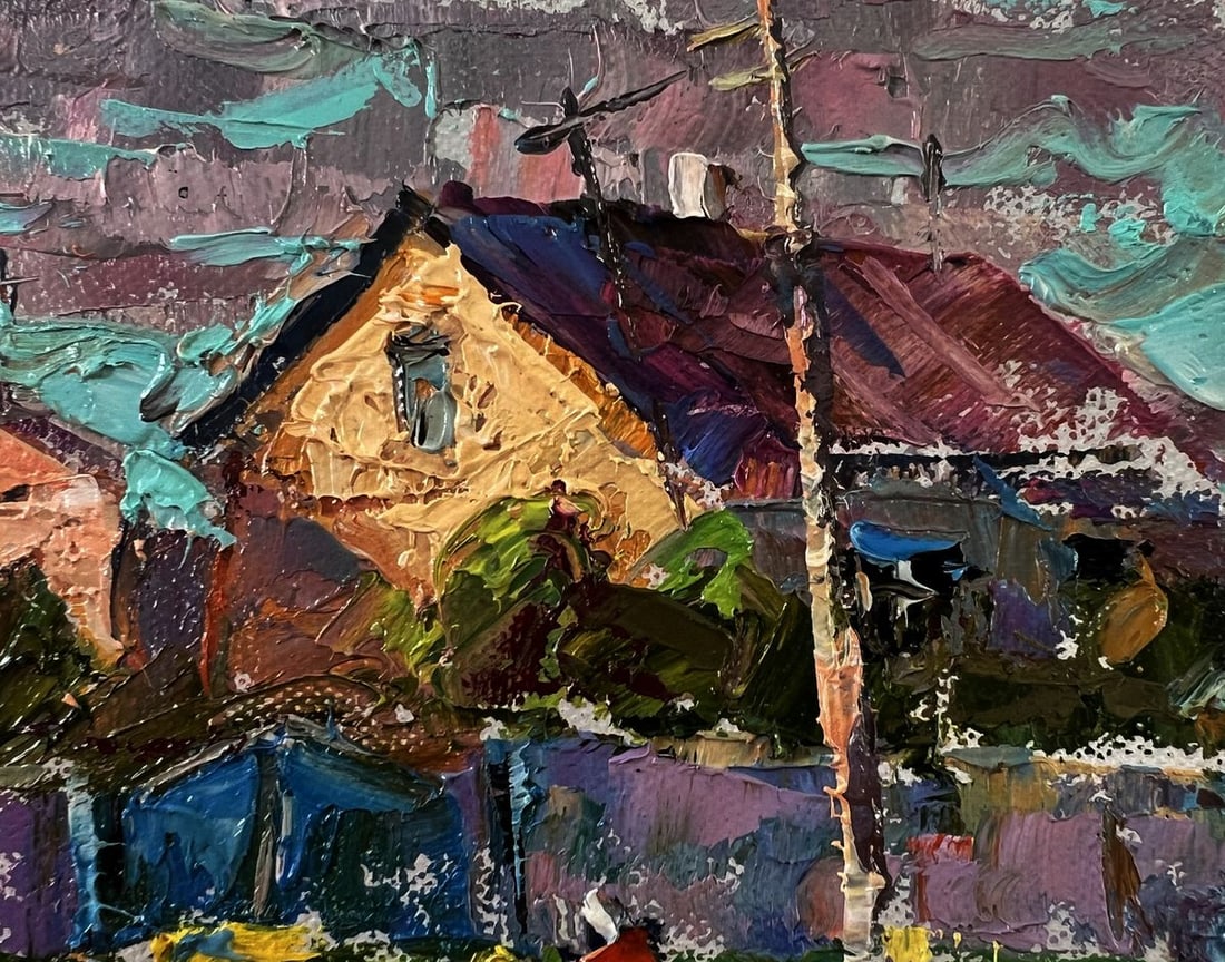 Oil painting On a village street Oleksiy Ivanyuk - 4
