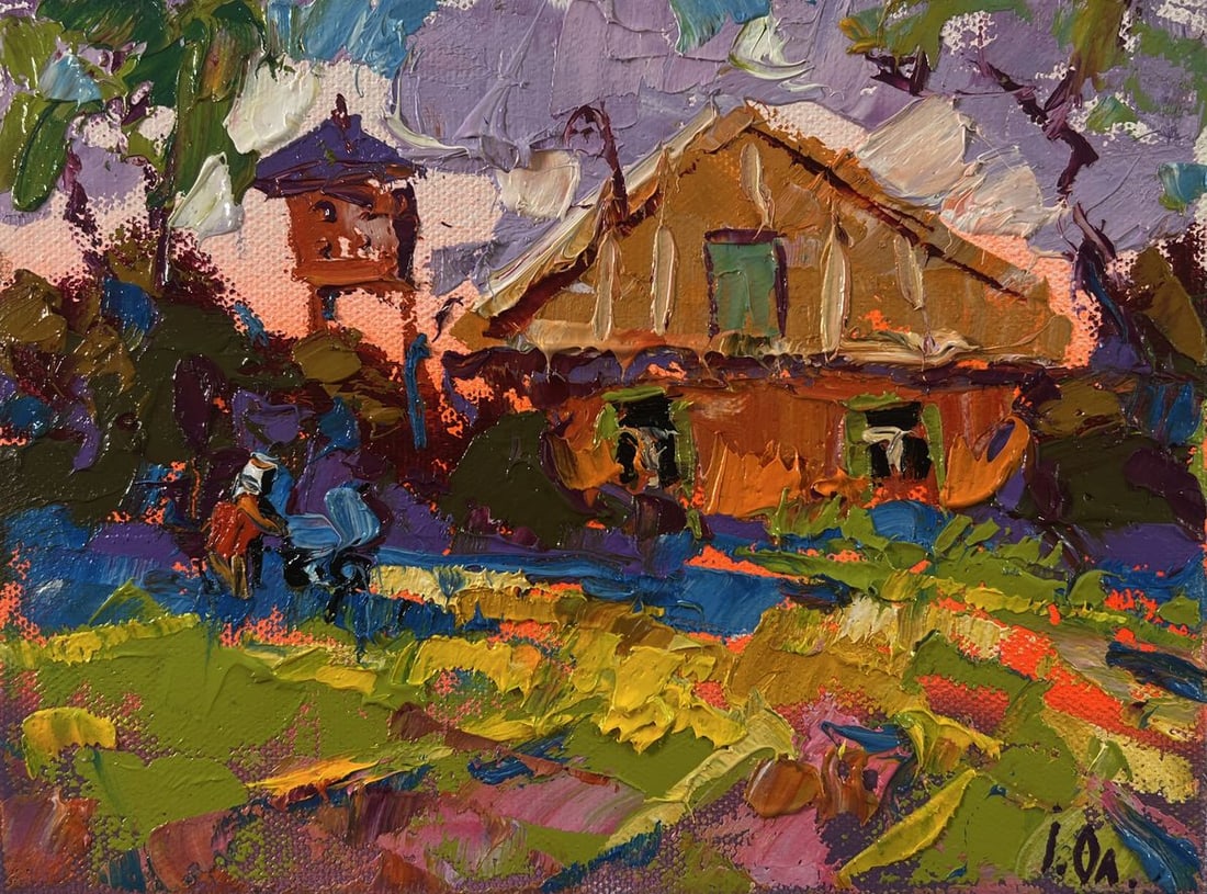 Oil painting Sunset behind the clouds Oleksiy Ivanyuk - 3