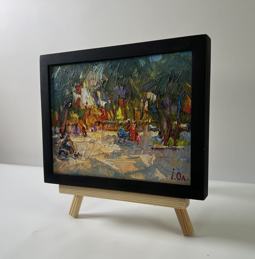 Oil painting On a walk in the park Oleksiy Ivanyuk - 2