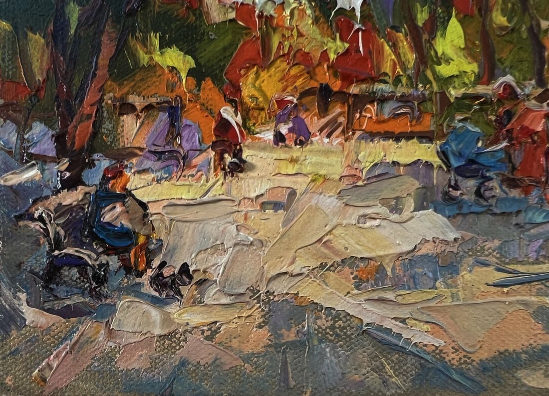 Oil painting On a walk in the park Oleksiy Ivanyuk - 6