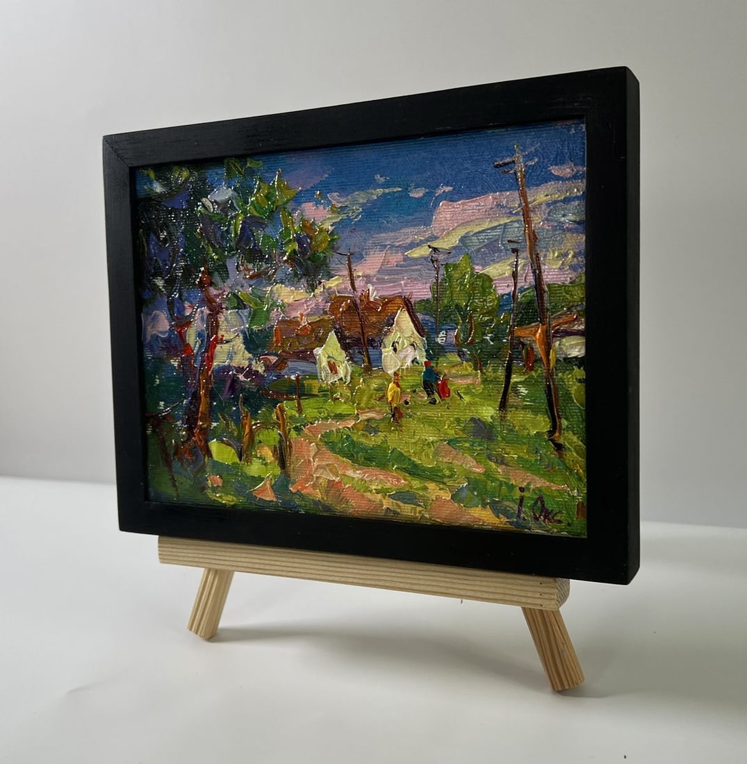 Oil painting Edge of the village Oksana Ivanyuk - 2