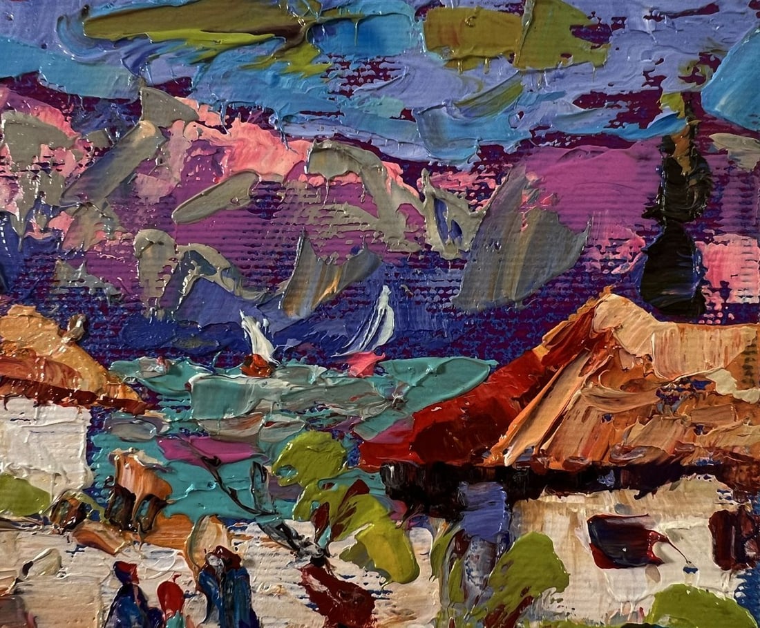 Oil painting Edge of the village Oleksiy Ivanyuk - 4