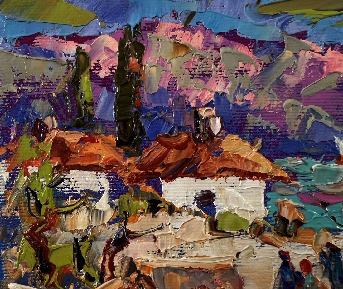 Oil painting Edge of the village Oleksiy Ivanyuk - 7