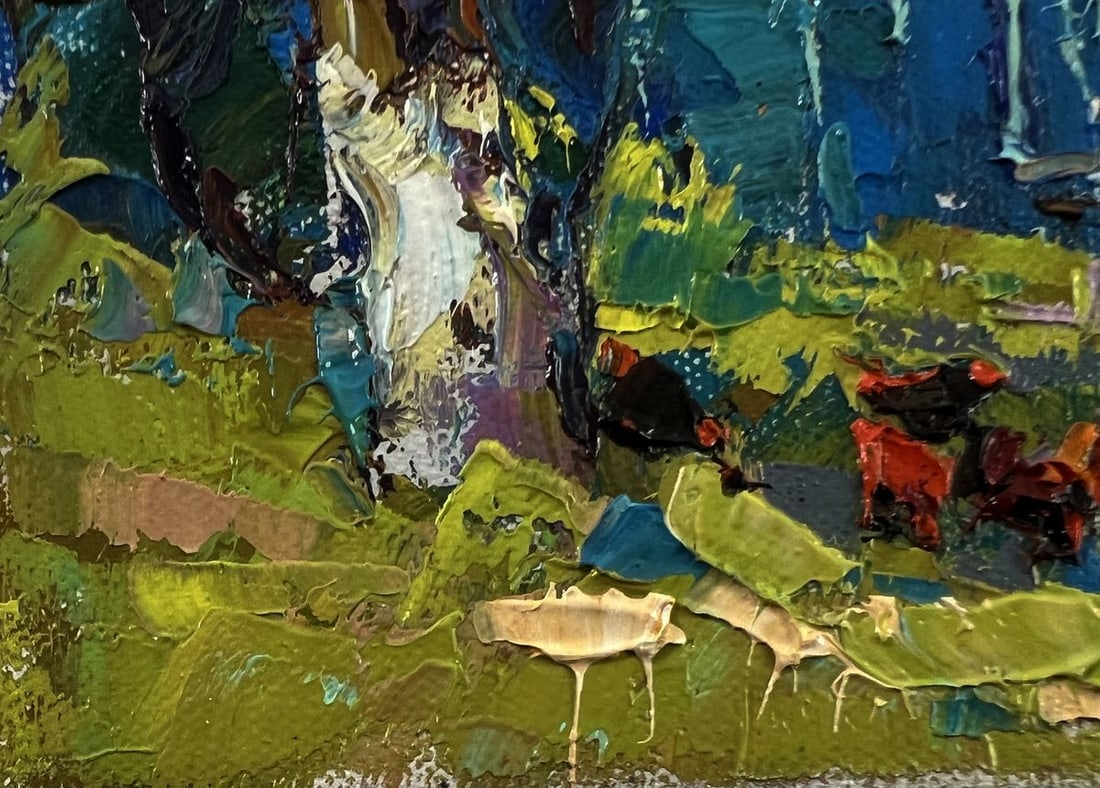 Oil painting Near the village yard Oksana Ivanyuk - 6