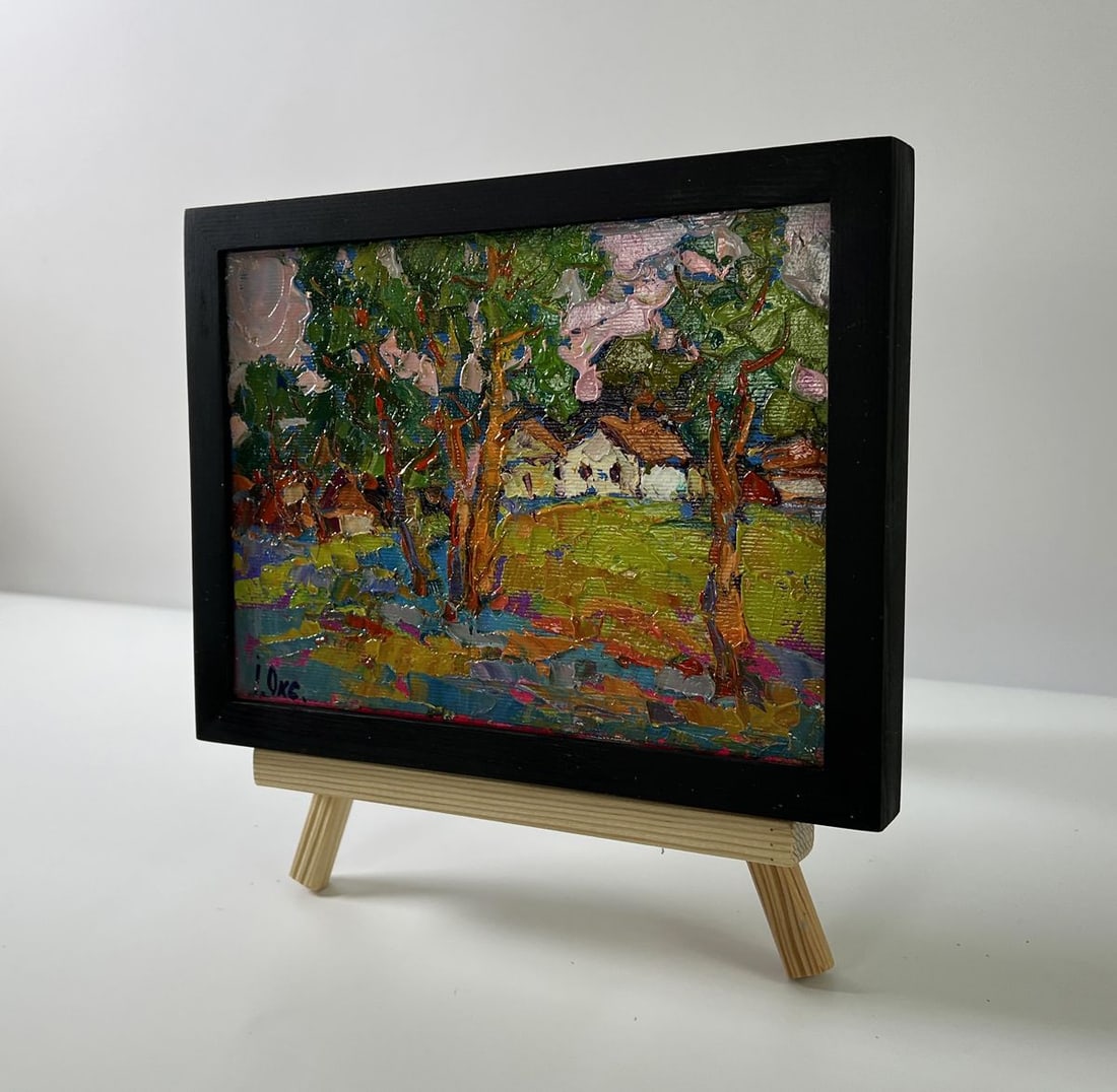 Oil painting On the edge of the village Oksana Ivanyuk - 2