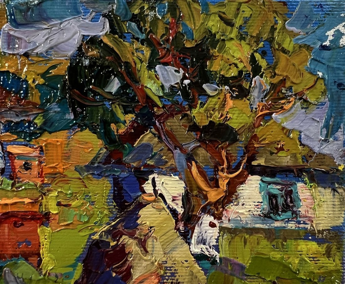 Oil painting Summer day in the village Oksana Ivanyuk - 4