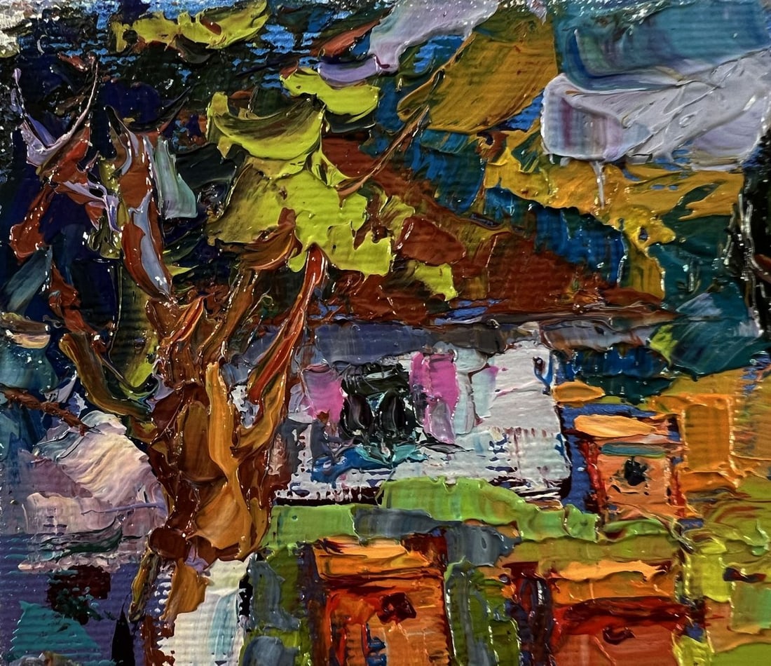 Oil painting Summer day in the village Oksana Ivanyuk - 7