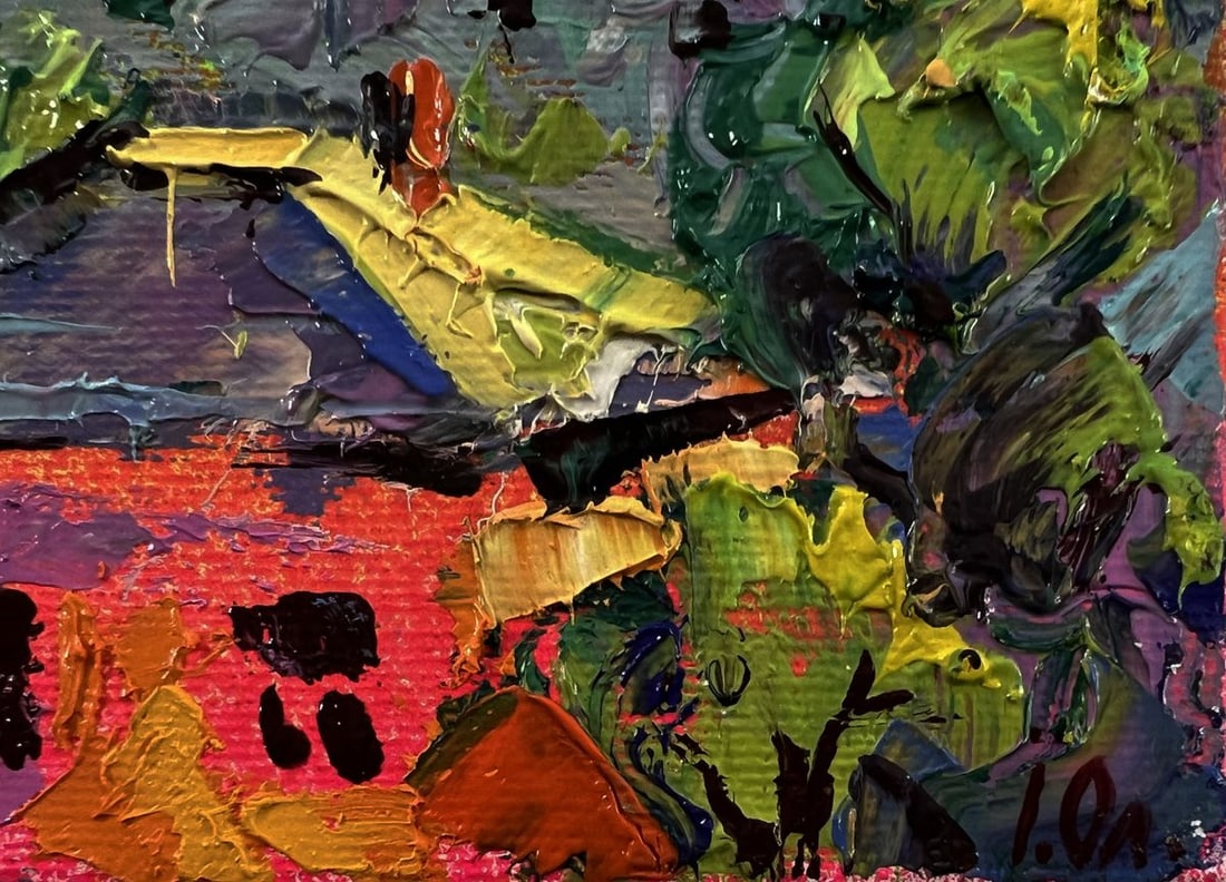 Oil painting Village houses Oleksiy Ivanyuk - 5