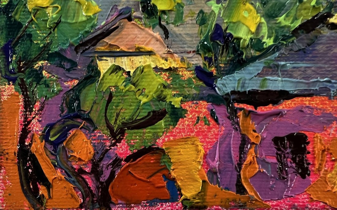 Oil painting Village houses Oleksiy Ivanyuk - 6