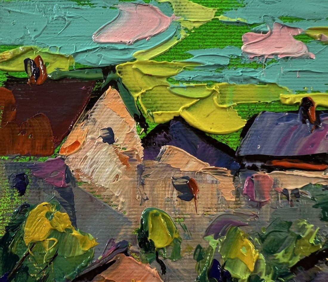 Oil painting Village houses Oleksiy Ivanyuk - 7