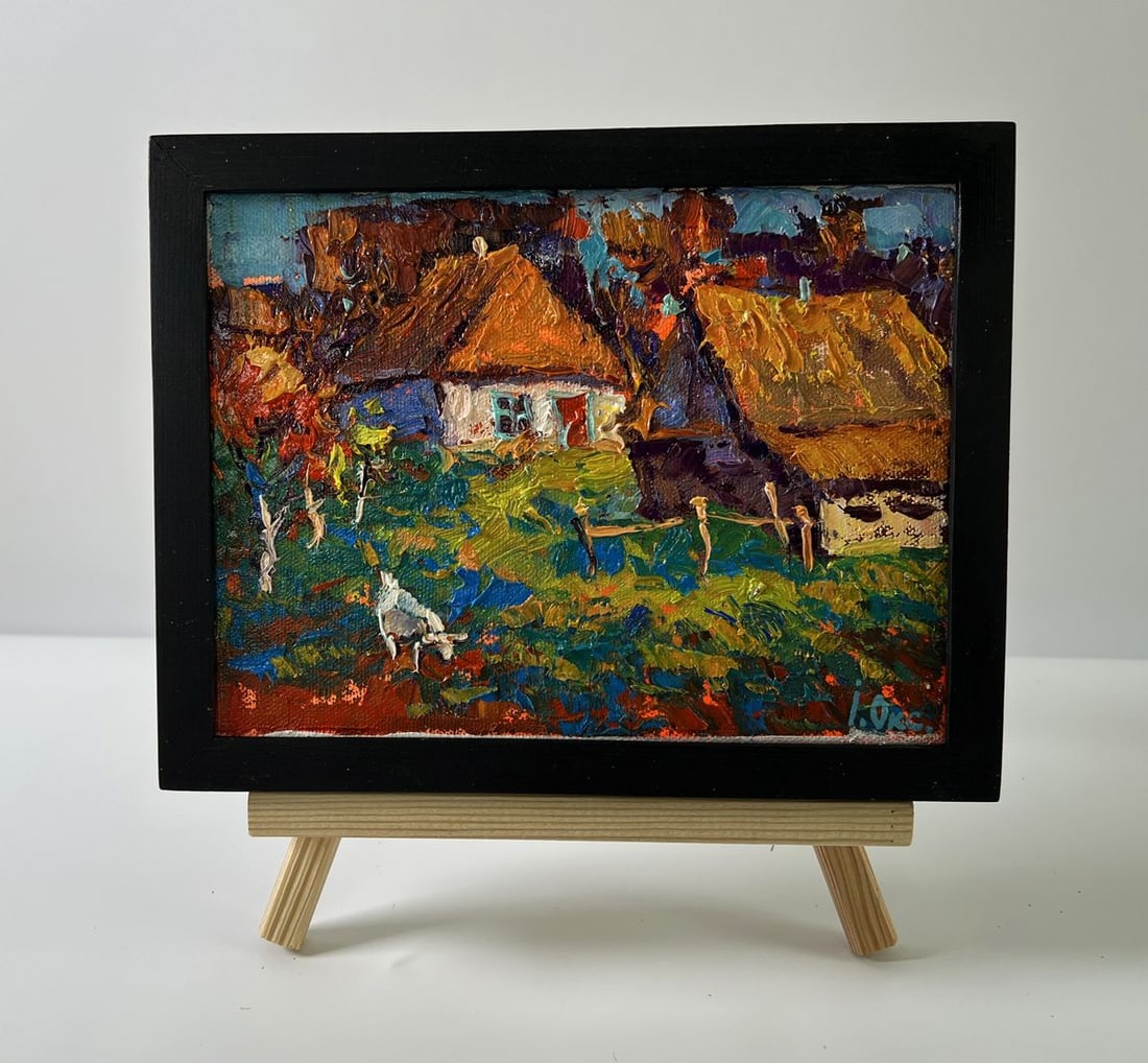 Oil painting The sun over the village Oksana Ivanyuk (1 of 8)