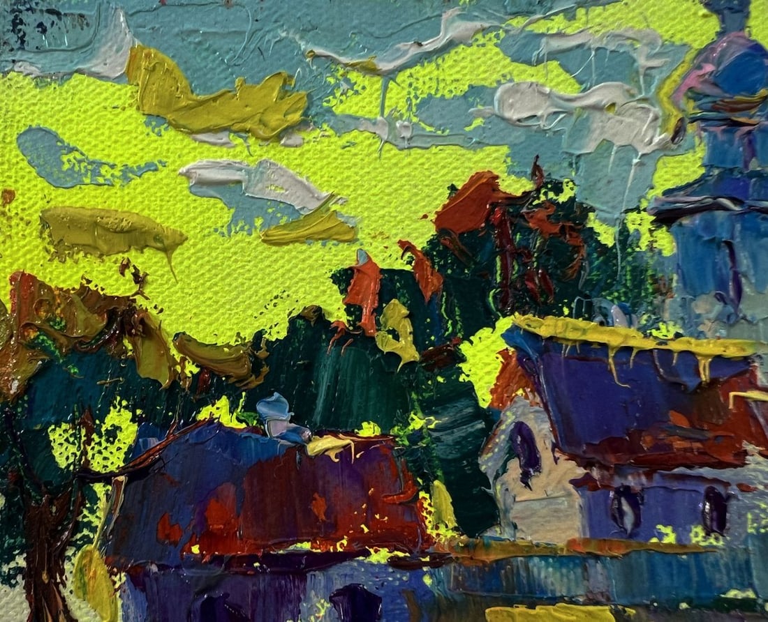 Oil painting The sun greets in the morning Oksana Ivanyuk - 7