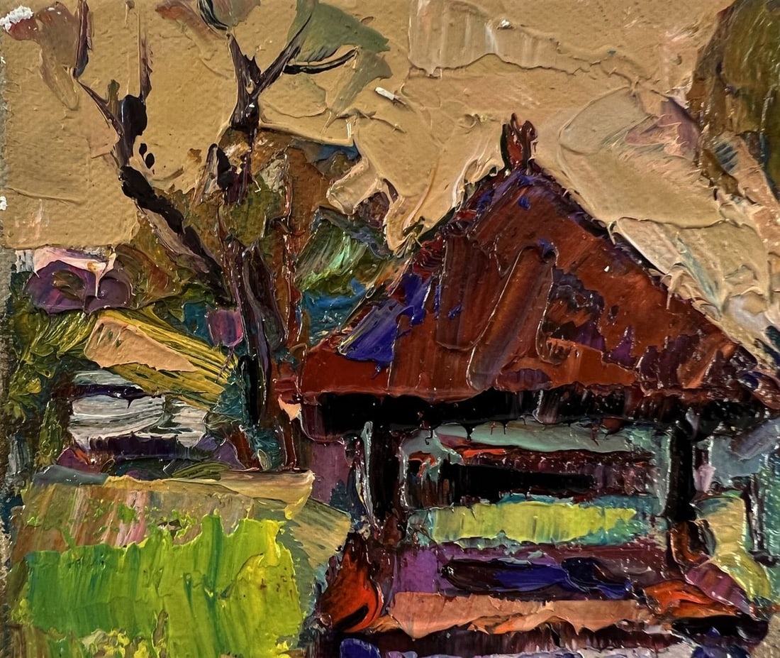 Oil painting Village everyday life Oksana Ivanyuk - 7