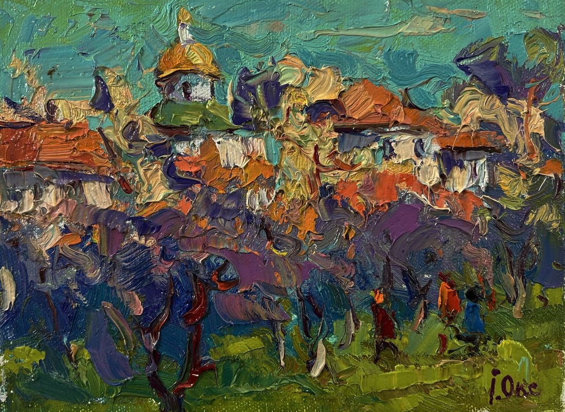 Oil painting Morning sound of bells Oksana Ivanyuk - 3