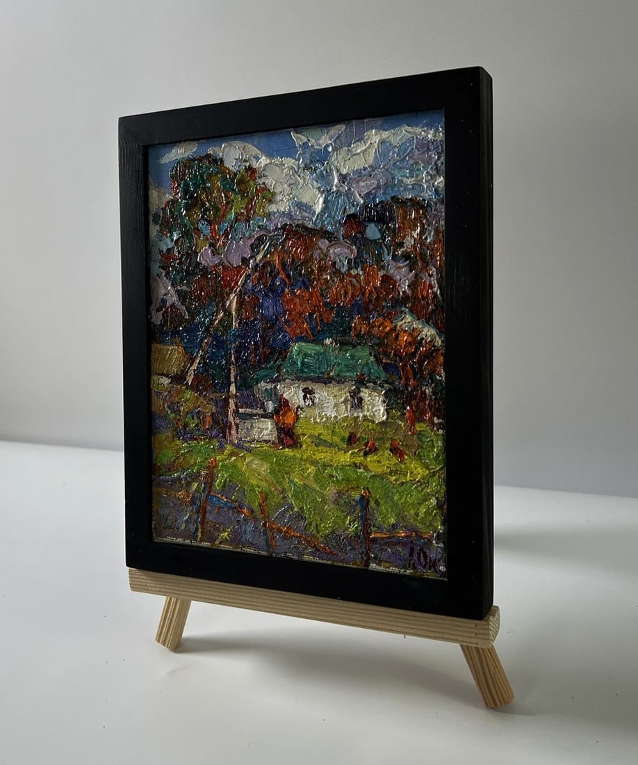 Oil painting Country day near the well Oksana Ivanyuk - 2